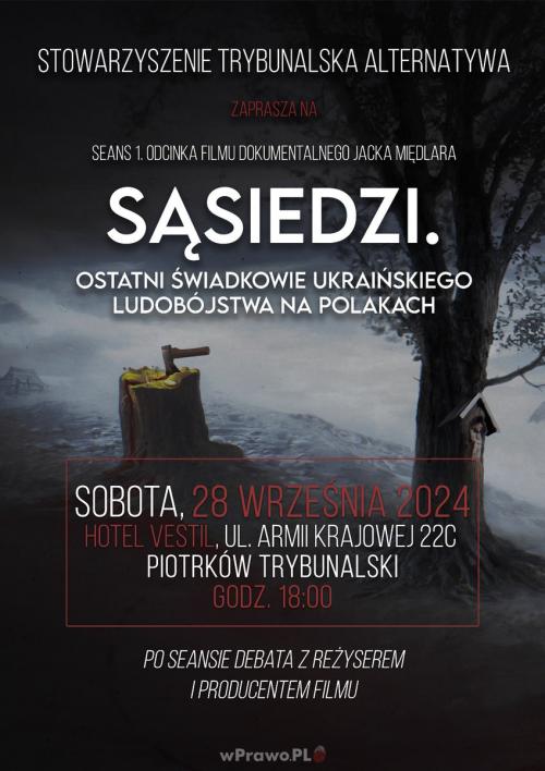 Sąsiedzi ostatni świadkowie ukraińskiego ludobójstwa na Polakach - plakat