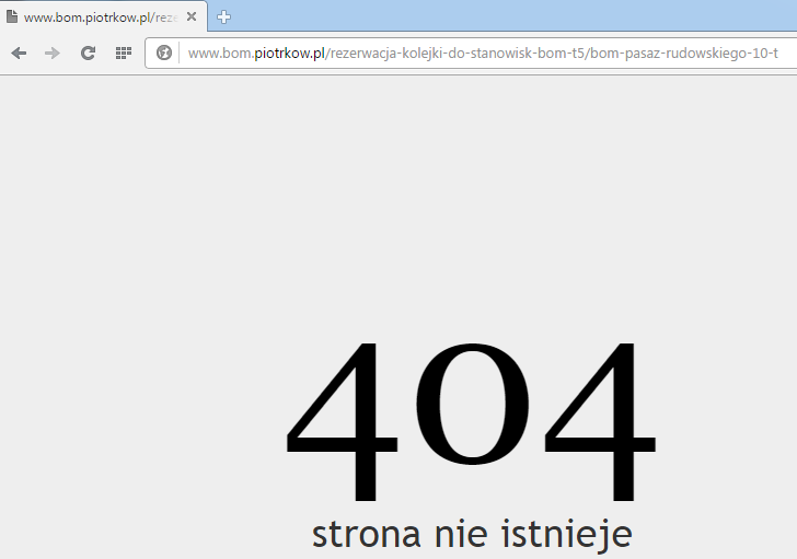 Błąd 4040 Strona nie istnieje